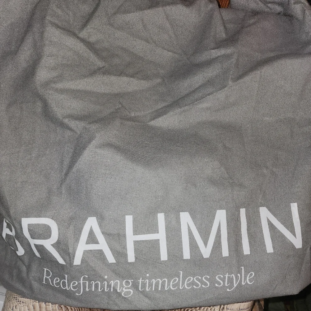 BRAHMIN, rare color Amaretto Melbourne Leather Large Duxbury satchel - Picture 12 of 12